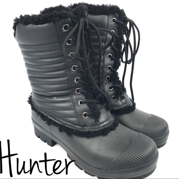 hunter shearling lined boots